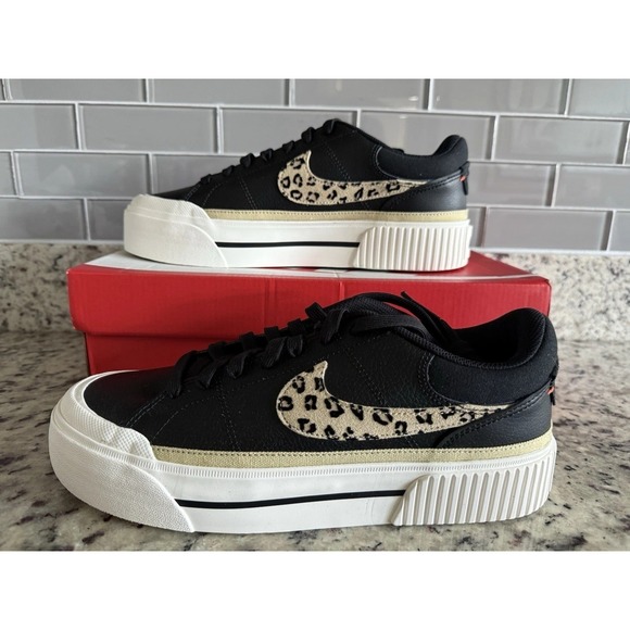 Nike Shoes - Nike Court Legacy Lift Sneakers Black Khaki Sail HF9548-001 Women's 11 Cheetah